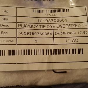 Playboy tie dye oversized tee dress